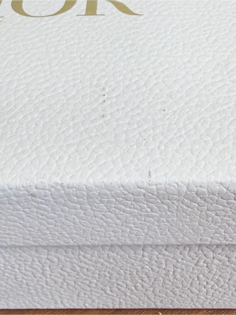 Dior White Box with Gold Logo 8.5x8.5x4 Authentic